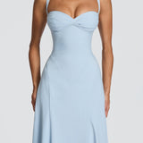 Isadora Ruched Sweetheart Maxi Dress – view 7