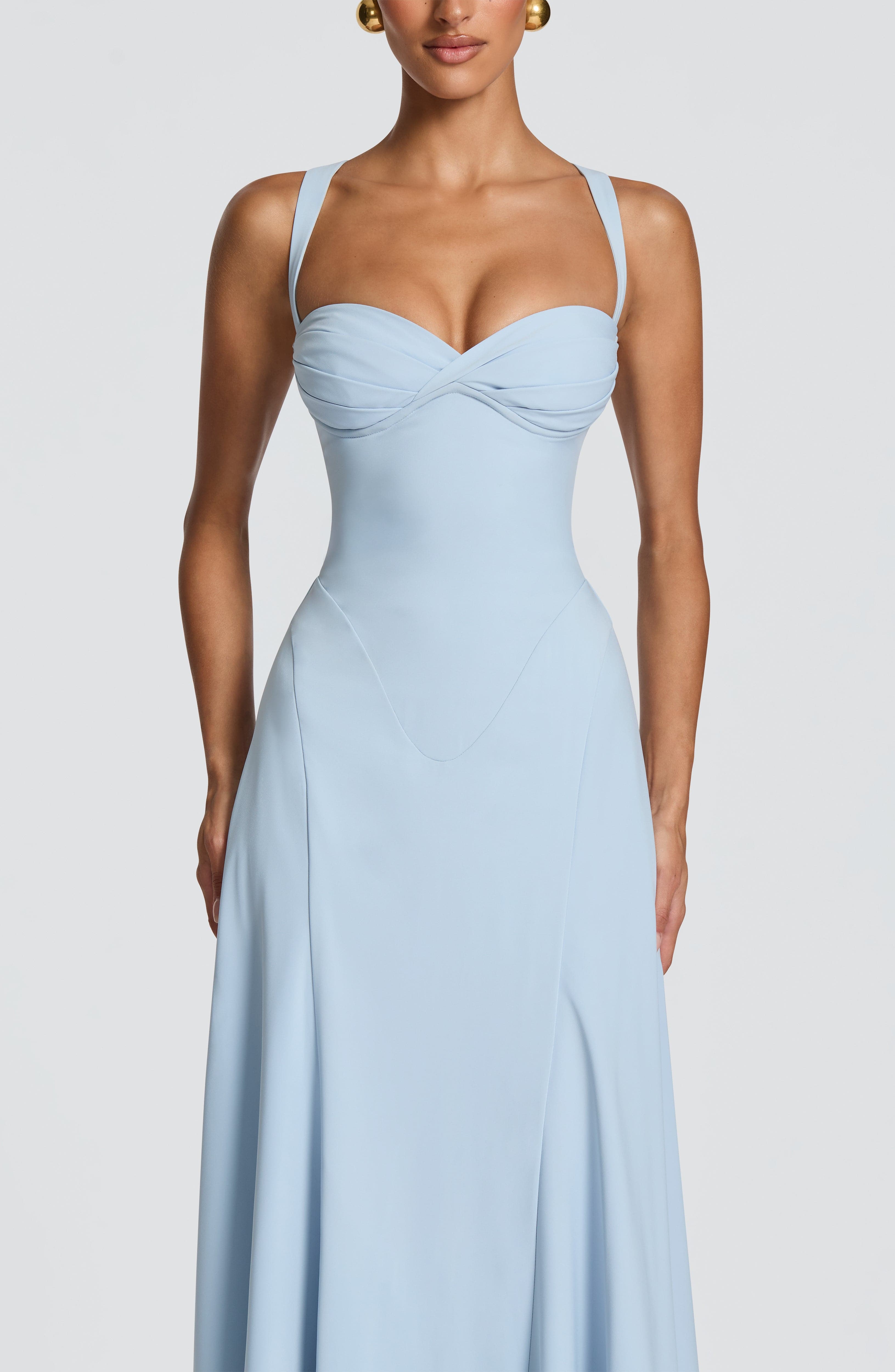 Isadora Ruched Sweetheart Maxi Dress – view 7