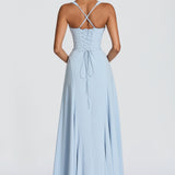 Isadora Ruched Sweetheart Maxi Dress – view 8