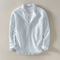 Ithaca Mandarin-Collar Linen Shirt – view 11