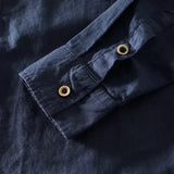 Ithaca Mandarin-Collar Linen Shirt – view 9