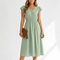 Jolie V-Neck Ruffle Sleeve Midi Dress – view 10