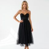 Josephine Tulle Corset Midi Dress – view 7