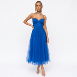Josephine Tulle Corset Midi Dress – view 9