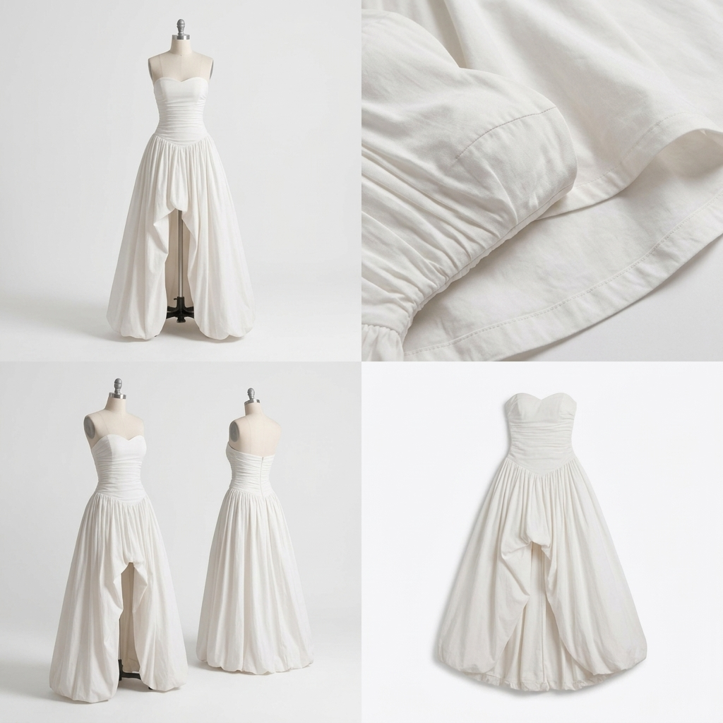 Junia Strapless Corset Balloon Maxi Dress – view 10