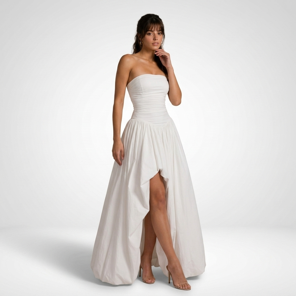Junia Strapless Corset Balloon Maxi Dress – view 11