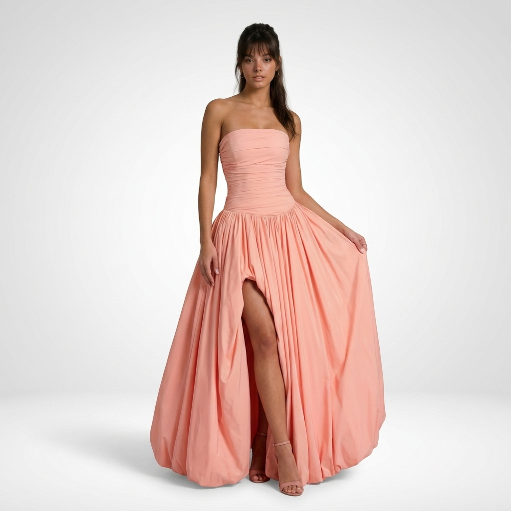 Junia Strapless Corset Balloon Maxi Dress – view 15