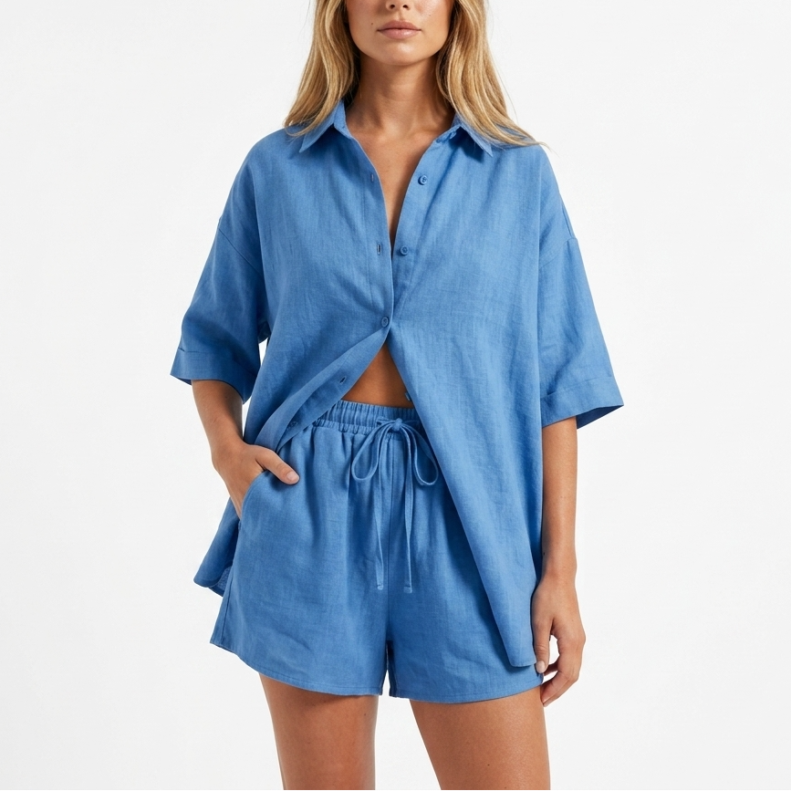 Juniper Linen Shirt & Shorts Set – view 10