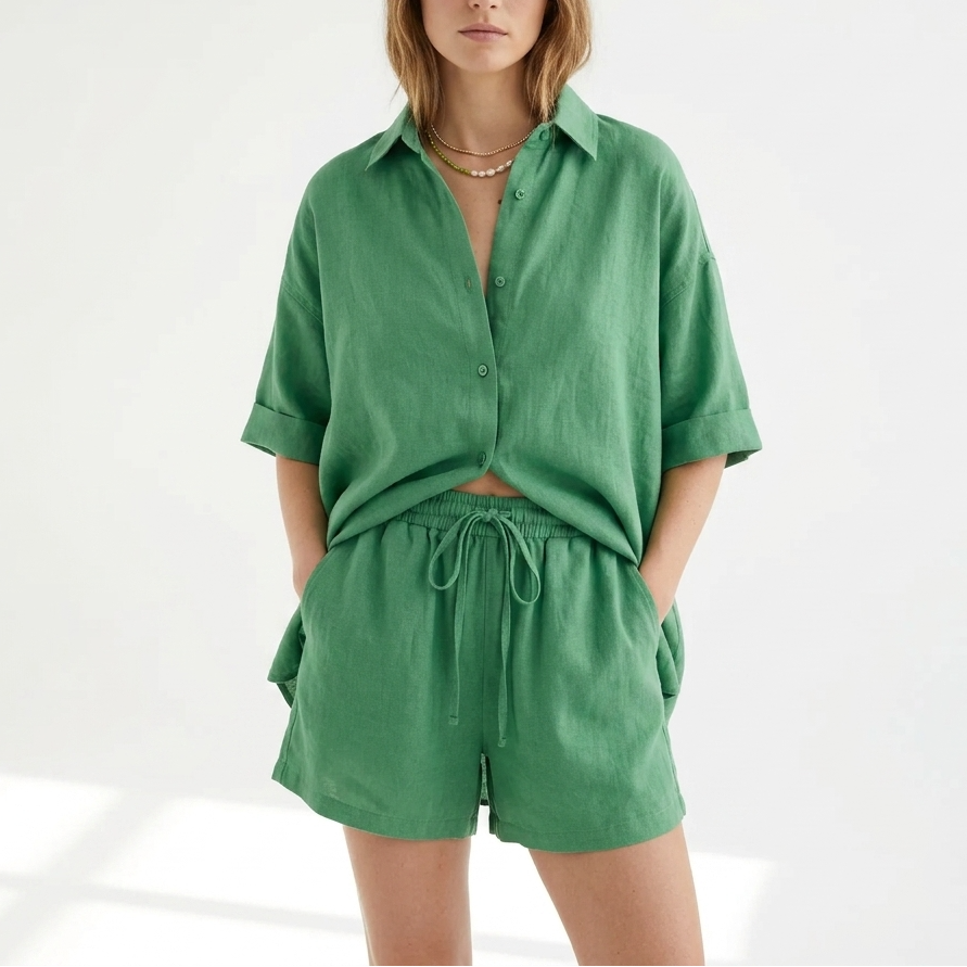 Juniper Linen Shirt & Shorts Set – view 11