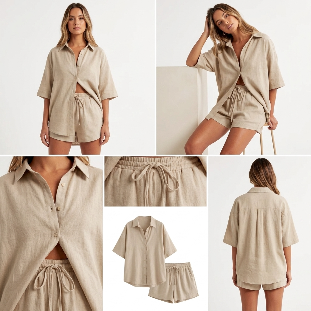 Juniper Linen Shirt & Shorts Set – view 6