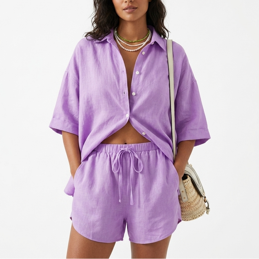 Juniper Linen Shirt & Shorts Set – view 9