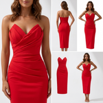 Katarina Strapless Sweetheart Midi Dress – view 4