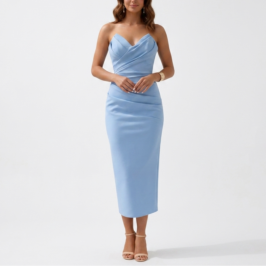 Katarina Strapless Sweetheart Midi Dress – view 7
