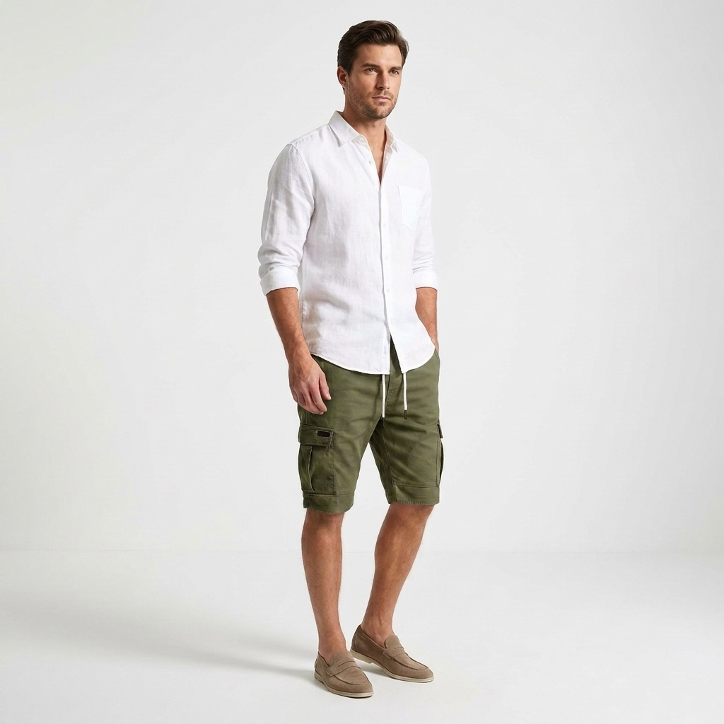 Kendall Drawstring Cargo Shorts – view 2