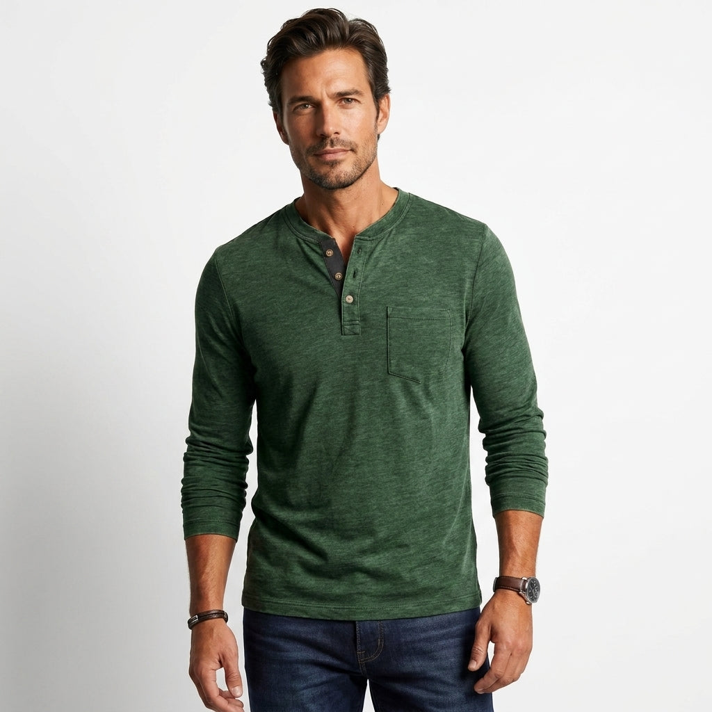 Kensington Long Sleeve Henley – view 1