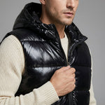 Kingsley Glossy Hooded Puffer Vest – view 3