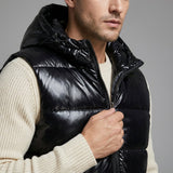 Kingsley Glossy Hooded Puffer Vest – view 3