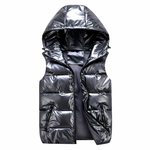 Kingsley Glossy Hooded Puffer Vest – view 5