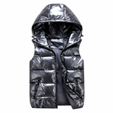 Kingsley Glossy Hooded Puffer Vest – view 5