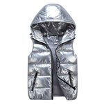 Kingsley Glossy Hooded Puffer Vest – view 6