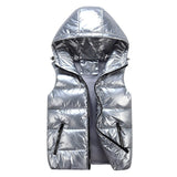 Kingsley Glossy Hooded Puffer Vest – view 6