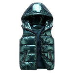 Kingsley Glossy Hooded Puffer Vest – view 7