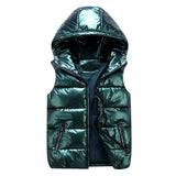 Kingsley Glossy Hooded Puffer Vest – view 7