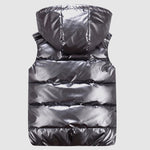 Kingsley Glossy Hooded Puffer Vest – view 9