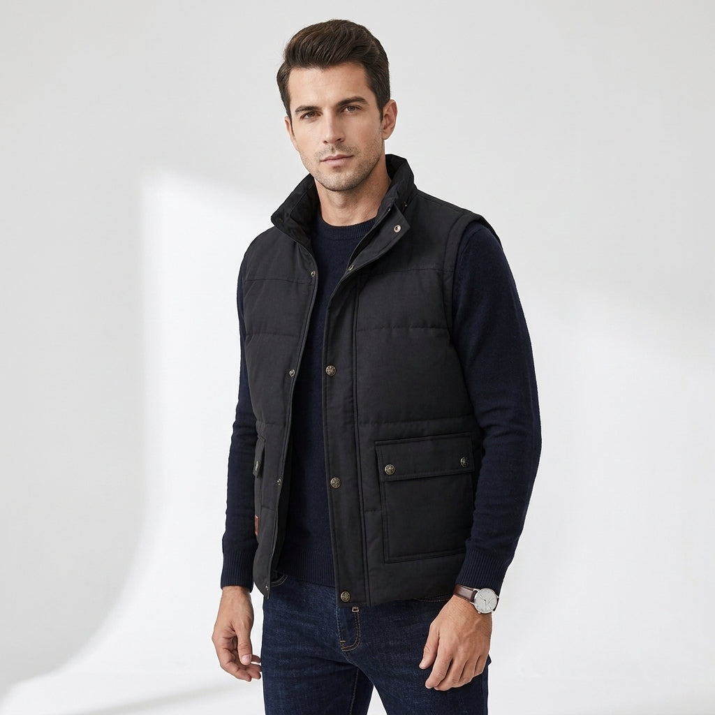 Langley Quilted Lined Vest – view 1