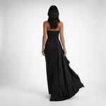 Lila Draped Strapless Maxi Dress – view 3