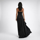 Lila Draped Strapless Maxi Dress – view 3