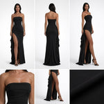 Lila Draped Strapless Maxi Dress – view 5