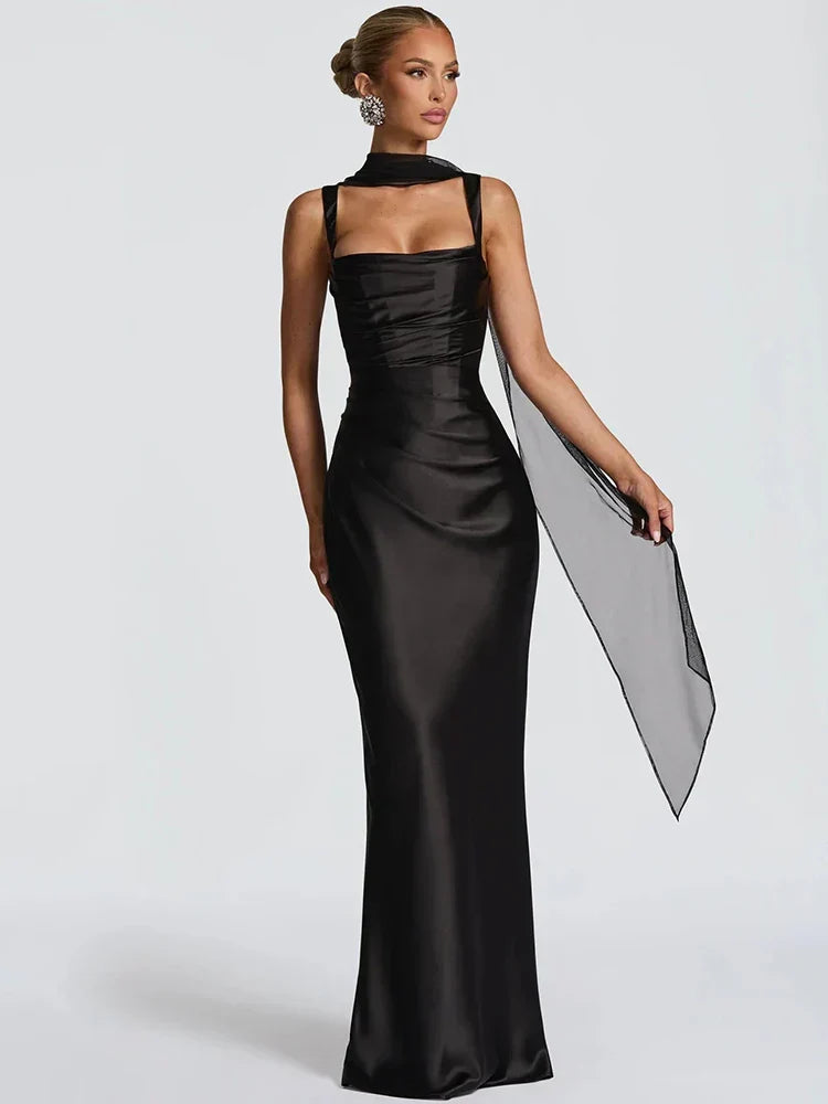 Lilian Open-Back Sash Maxi Dress – view 2