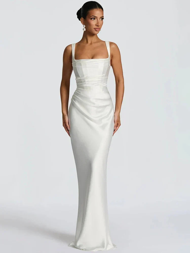 Lilian Open-Back Sash Maxi Dress – view 3