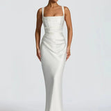 Lilian Open-Back Sash Maxi Dress – view 3