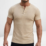 Lucca Ribbed Slim-Fit Henley – view 3