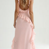 Lucienne Ruffled Slit Maxi Dress – view 5