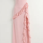 Lucienne Ruffled Slit Maxi Dress – view 6