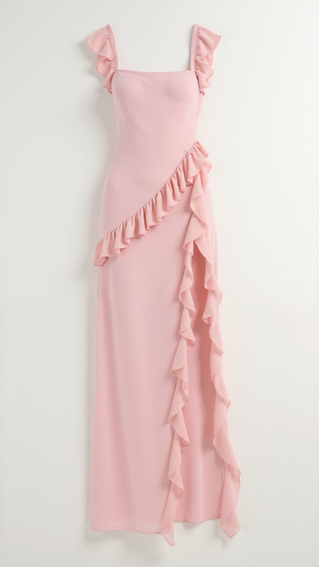 Lucienne Ruffled Slit Maxi Dress – view 6