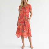 Maeve Polka Dot Relaxed Midi Dress – view 10