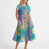 Maeve Polka Dot Relaxed Midi Dress – view 13