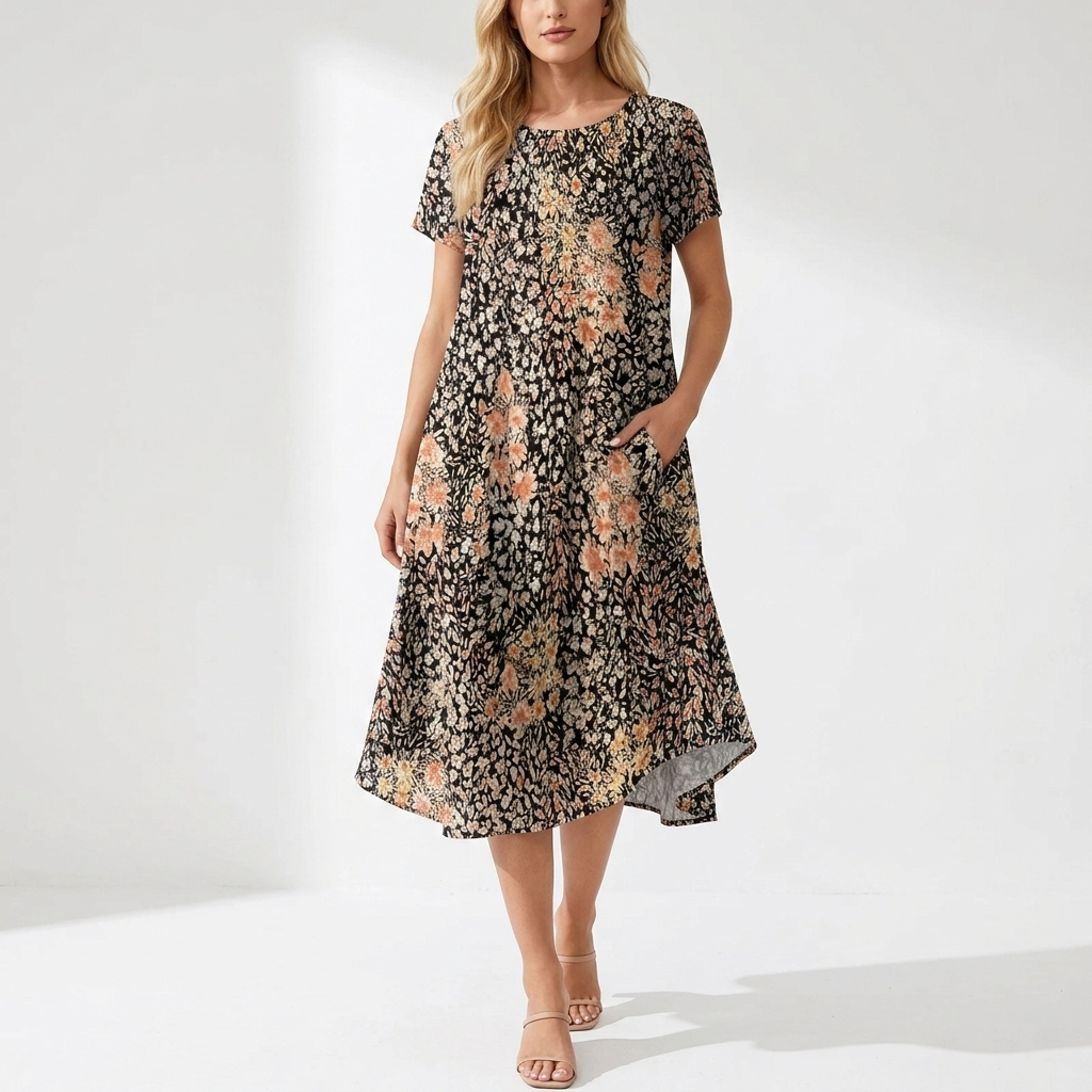 Maeve Polka Dot Relaxed Midi Dress – view 14