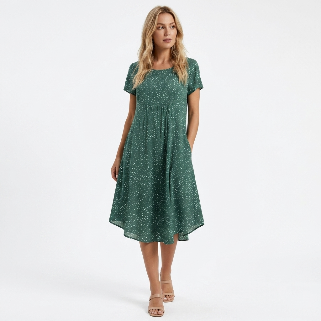 Maeve Polka Dot Relaxed Midi Dress – view 2