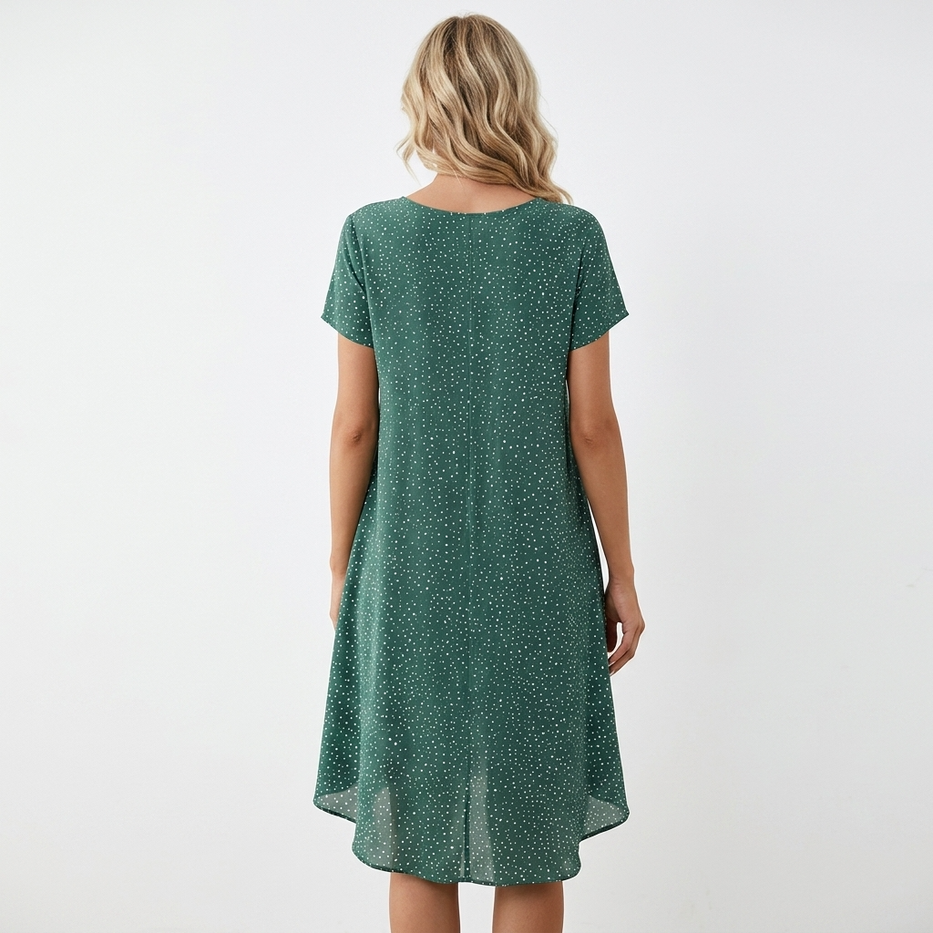 Maeve Polka Dot Relaxed Midi Dress – view 3