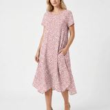 Maeve Polka Dot Relaxed Midi Dress – view 8