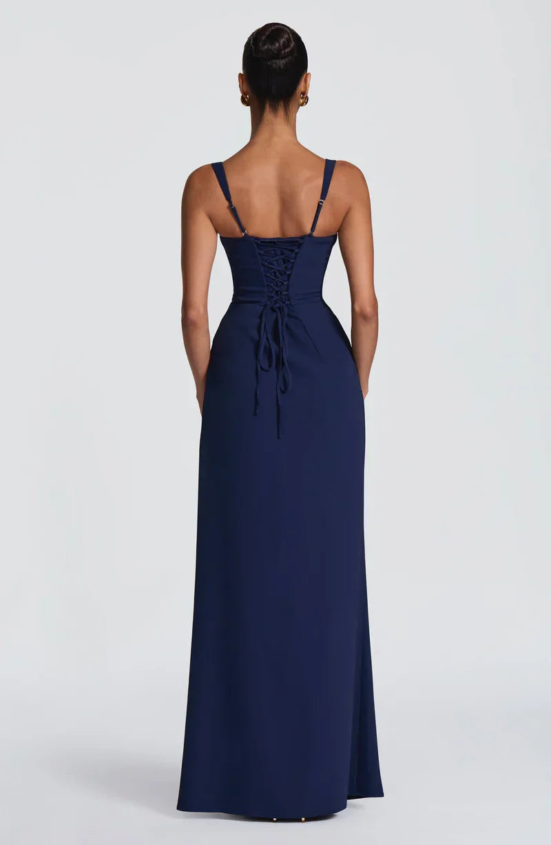 Margot Corset Slit Maxi Dress – view 9
