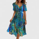 Marianne Floral Asymmetric Midi Dress – view 2