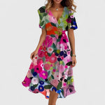Marianne Floral Asymmetric Midi Dress – view 4