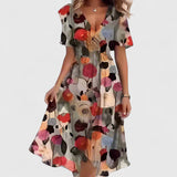 Marianne Floral Asymmetric Midi Dress – view 5