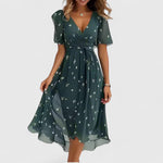 Marianne Floral Asymmetric Midi Dress – view 7